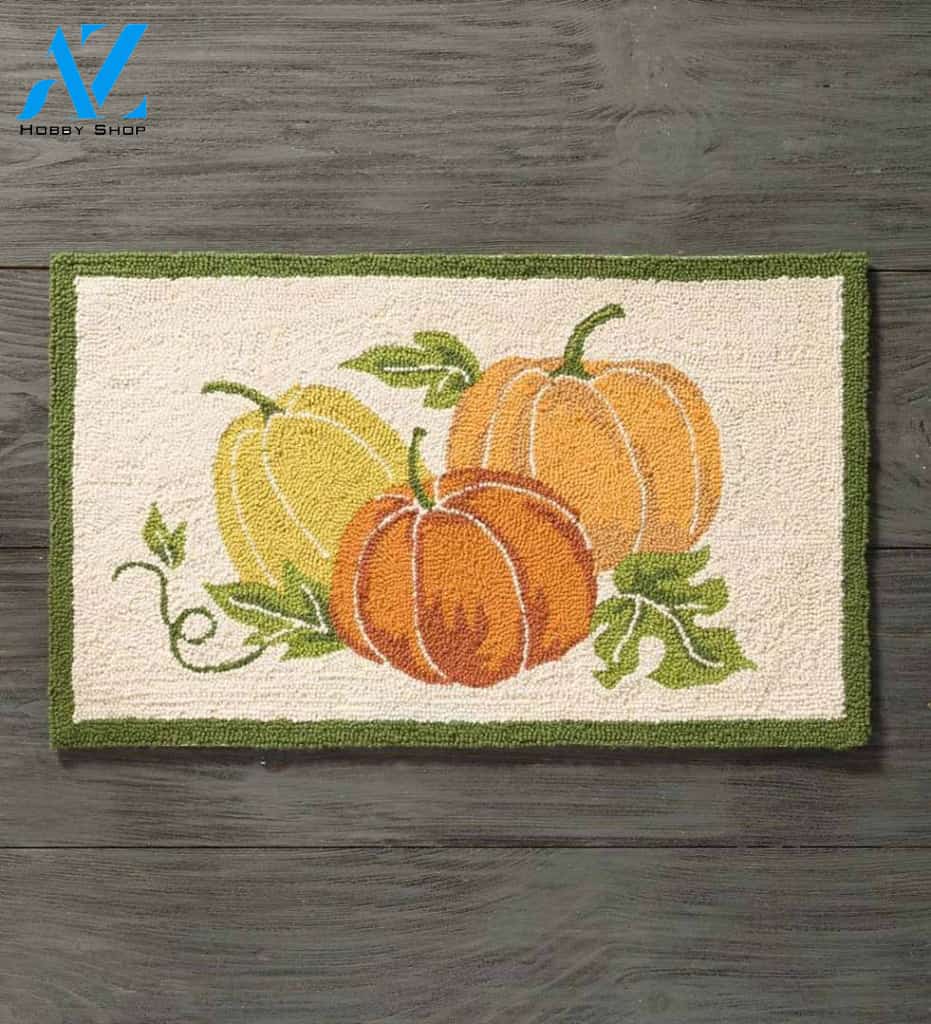 Hand Hooked Wool Pumpkin CLP1110051D Doormat