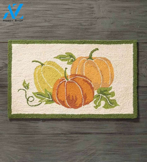 Hand Hooked Wool Pumpkin CLP1110051D Doormat