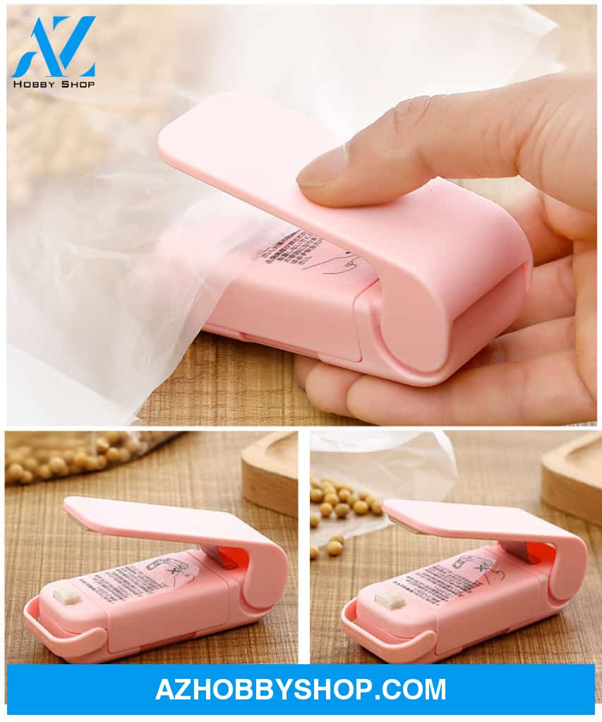 Hand Pressure Portable Snack Seal Clip Pink