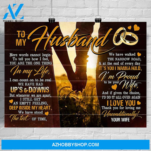 Hand Rings Poster To My Husband In My Life We Have Had Ups And Downs
