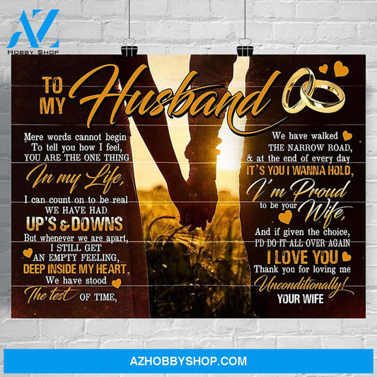Hand Rings Poster To My Husband In My Life We Have Had Ups And Downs