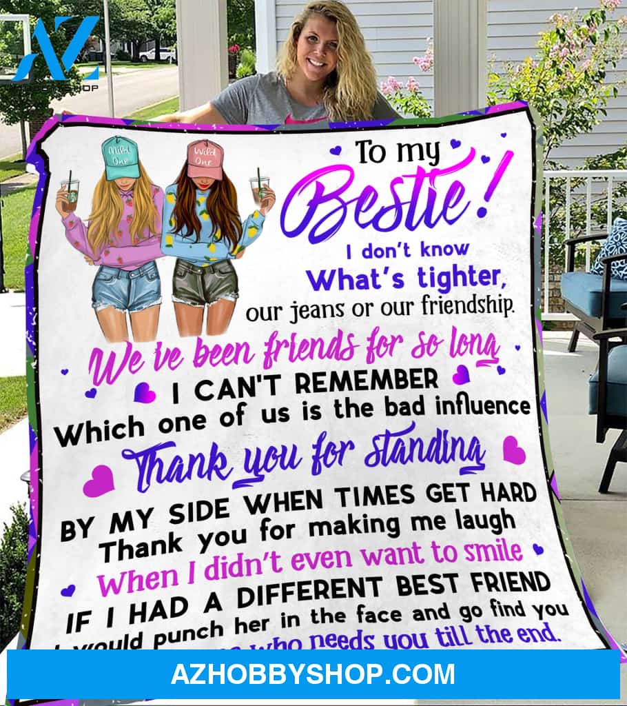 Hand Written Blanket, To My Besties - Gift Idea For Best Friend Quilt Blanket V1
