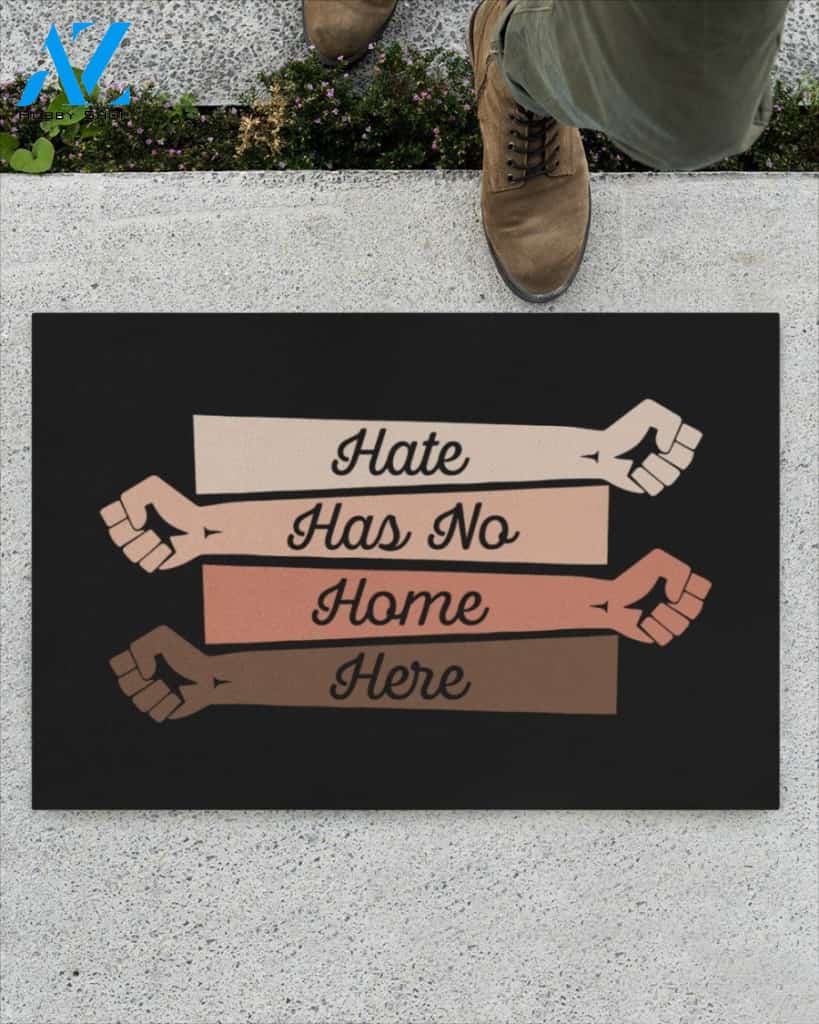 Hands Hate Has No Home Here Equality Indoor And Outdoor Doormat Warm House Gift Welcome Mat Birthday Gift For Friend Family
