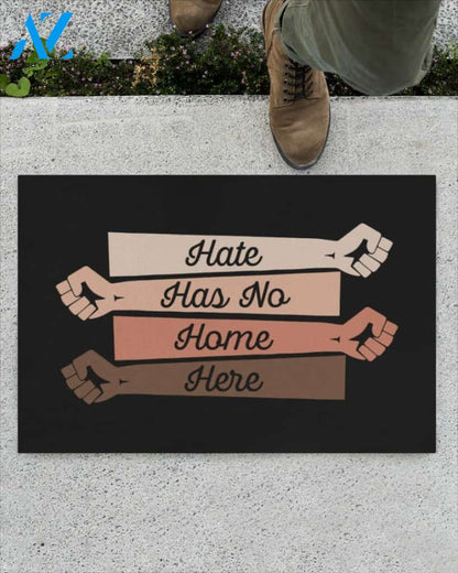 Hands Hate Has No Home Here Equality Indoor And Outdoor Doormat Warm House Gift Welcome Mat Birthday Gift For Friend Family