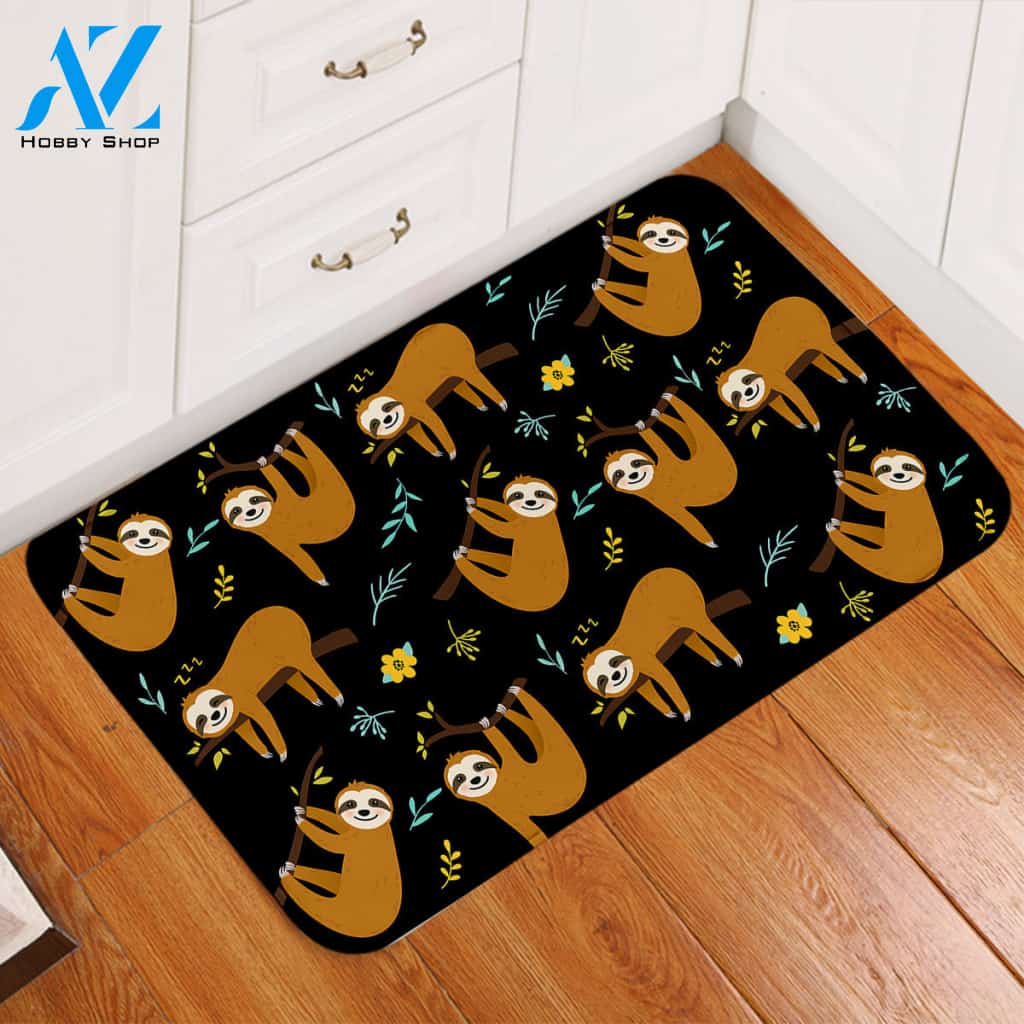 Hanging Sloths Door Mat