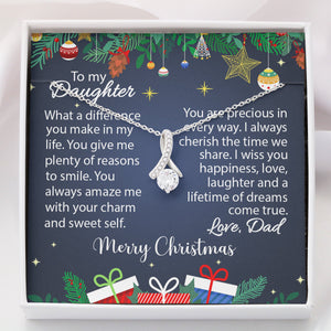 To My Daughter | Merry Christmas |  Alluring Beauty Necklace