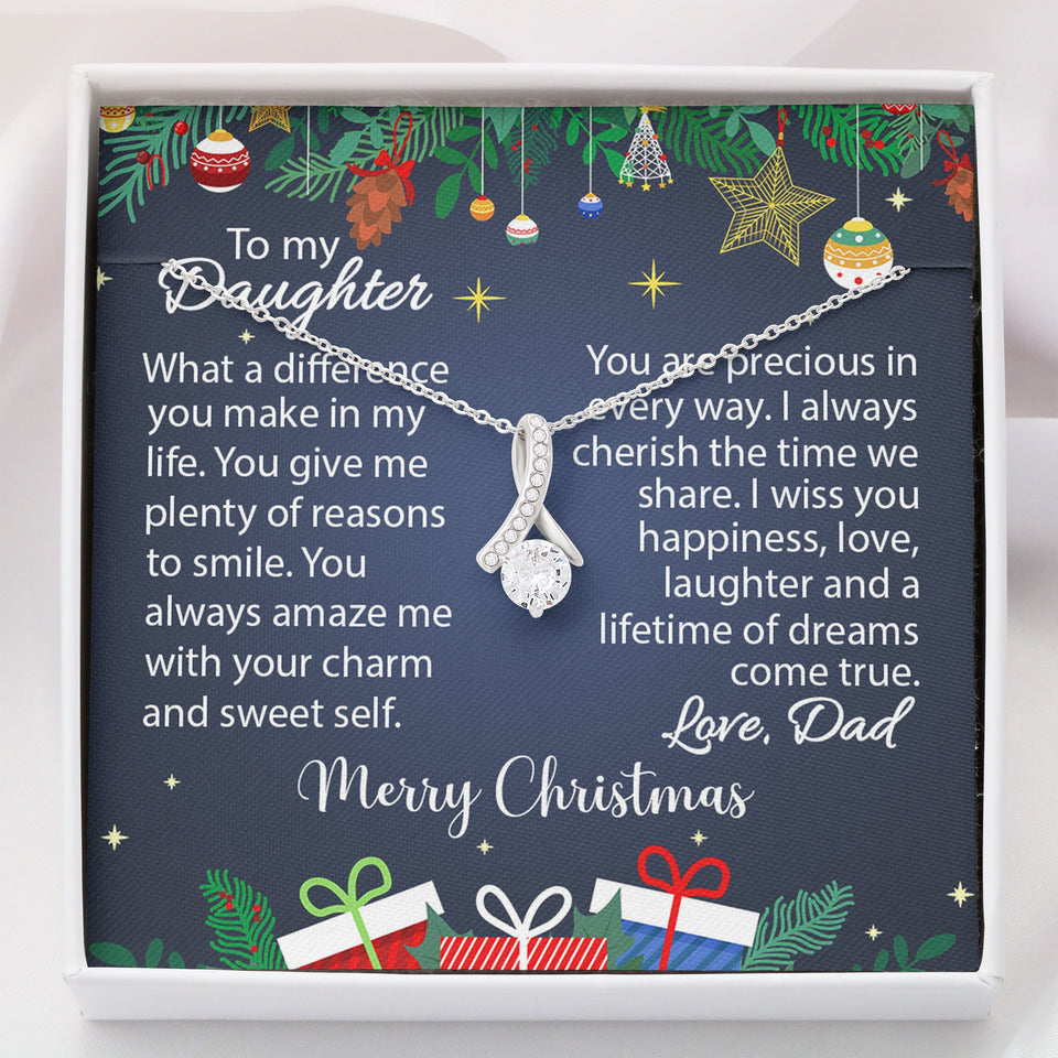 To My Daughter | Merry Christmas |  Alluring Beauty Necklace