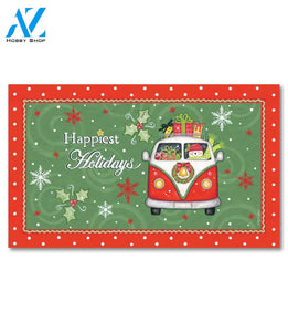Happiest Holidays Camper Van Doormat - 18" x 30"