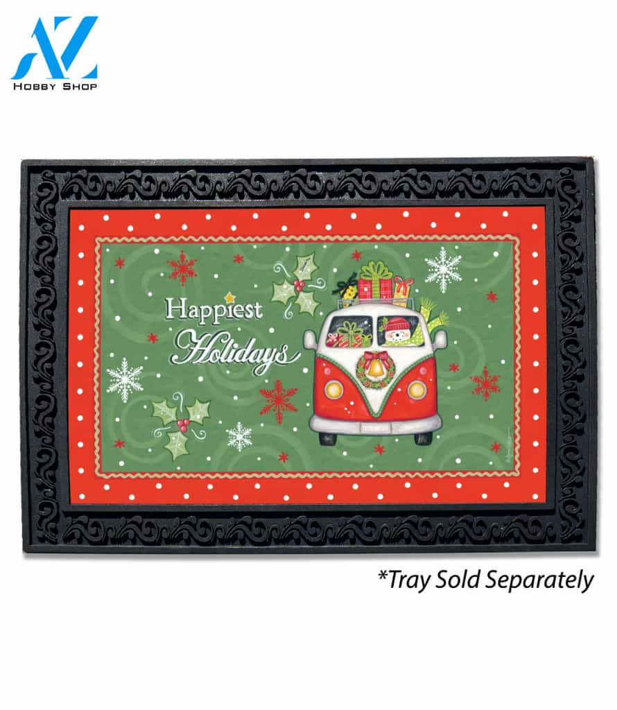 Happiest Holidays Camper Van Doormat - 18" x 30"