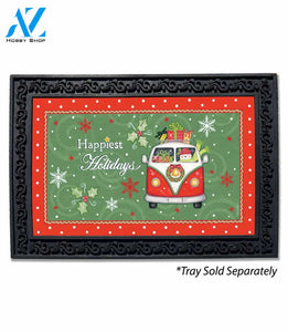 Happiest Holidays Camper Van Doormat - 18" x 30"