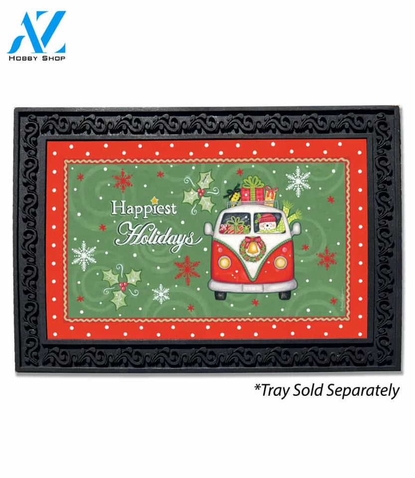 Happiest Holidays Camper Van Doormat - 18" x 30"