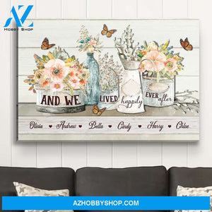 Happily Ever After - Personalized Custom Name Canvas