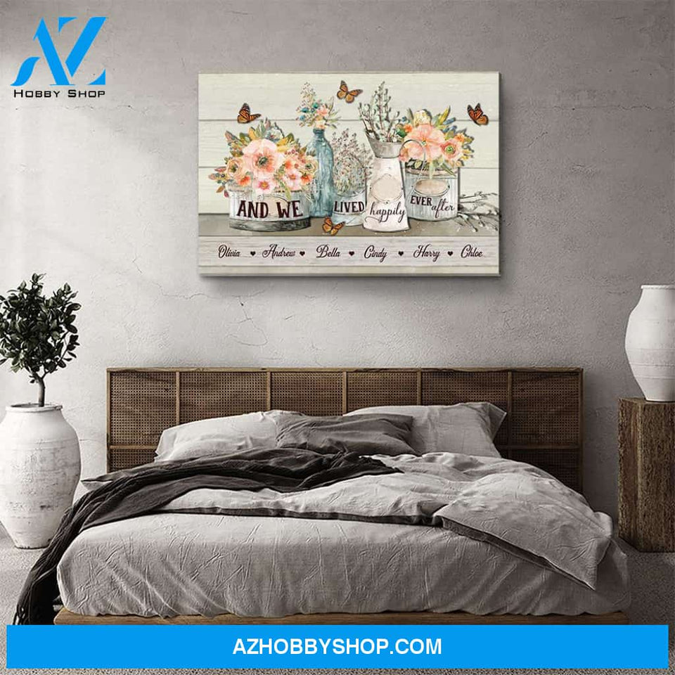 Happily Ever After - Personalized Custom Name Canvas