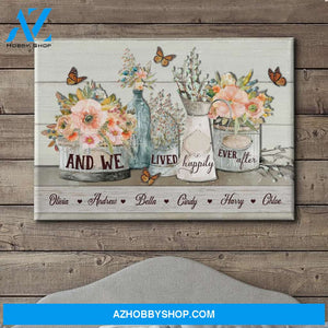 Happily Ever After - Personalized Custom Name Canvas