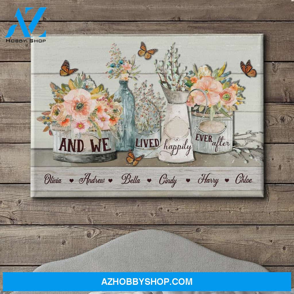 Happily Ever After - Personalized Custom Name Canvas