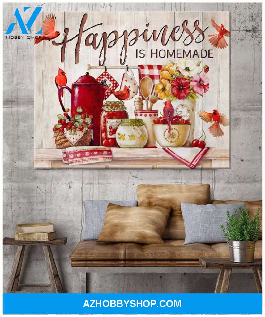 Happiness Cardinal Wall Art Canvas