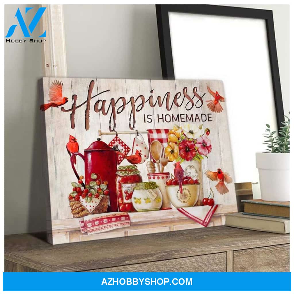 Happiness Cardinal Wall Art Canvas
