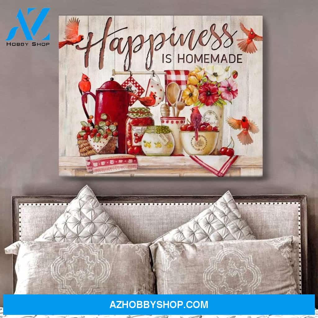 Happiness Cardinal Wall Art Canvas