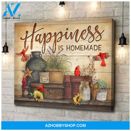 Happiness Cardinal Wall Art Canvas
