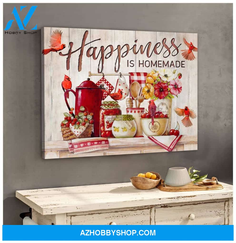 Happiness Cardinal Wall Art Canvas