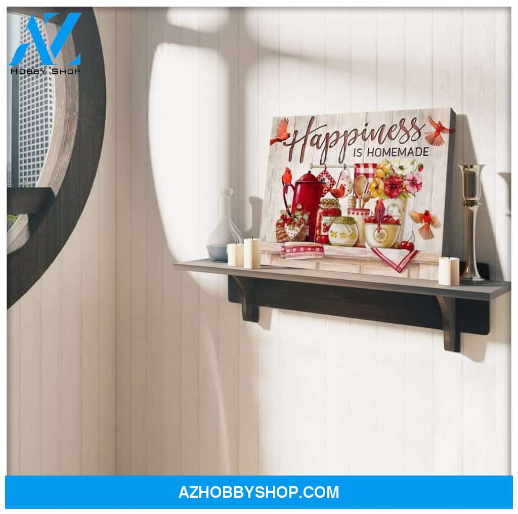 Happiness Cardinal Wall Art Canvas