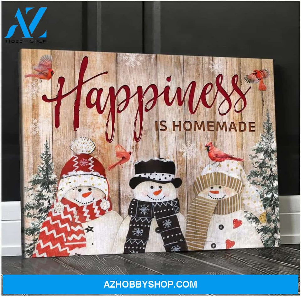 Happiness Cardinal Wall Matte Canvas - Christmas Wall Art