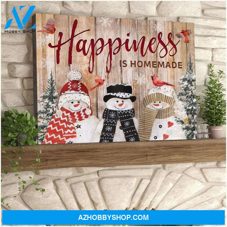 Happiness Cardinal Wall Matte Canvas - Christmas Wall Art