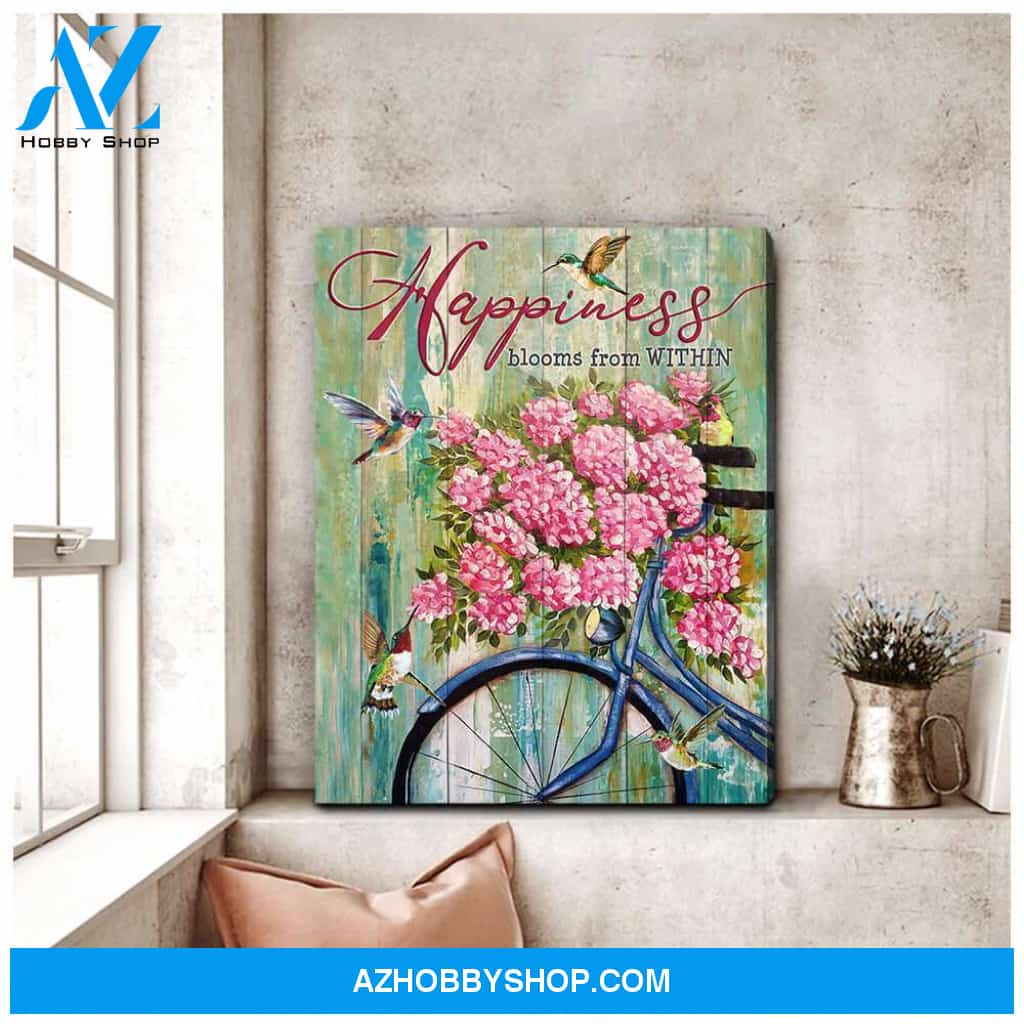 Happiness Hummingbird Canvas Wall Art, Wall Decor Visual Art