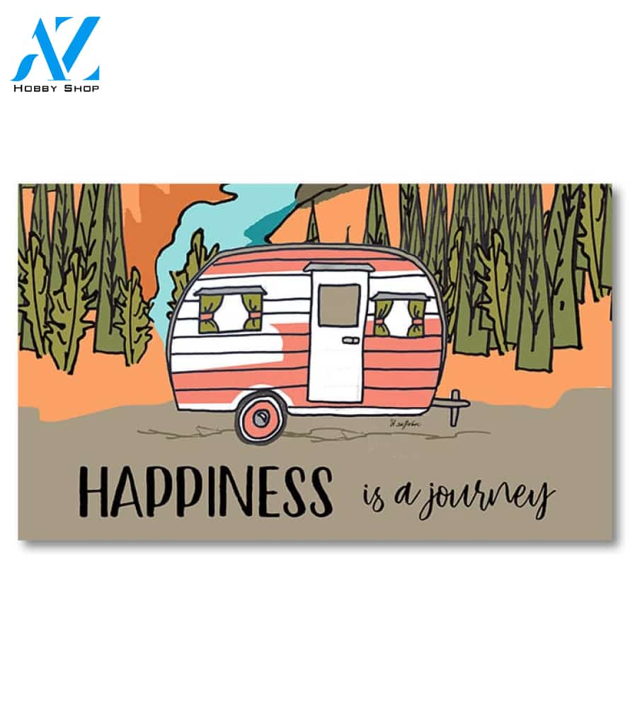 Happiness is a Journey Camper Doormat - 18" x 30"