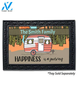 Happiness is a Journey Camper Personalized Doormat - 18" x 30"