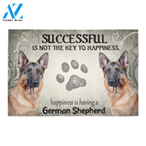 Happiness Is Having A German Shepherd Printed Doormat Home Decor Gift For Dog Lovers