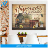Happiness Is Homemade Hummingbird Wall Art Canvas