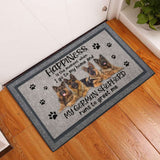 Happiness With My German Shepherd  Dogs Lover Doormat Welcome Mat