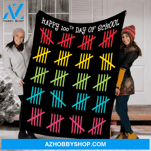 Happy 100Th Day Of School Fleece Blanket
