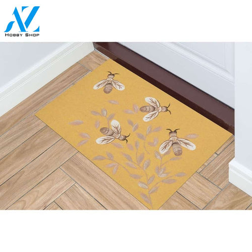 Happy Animal Mat Gift - Bee Doormat Welcome Mat House Warming Gift Home Decor Funny Doormat Gift Idea