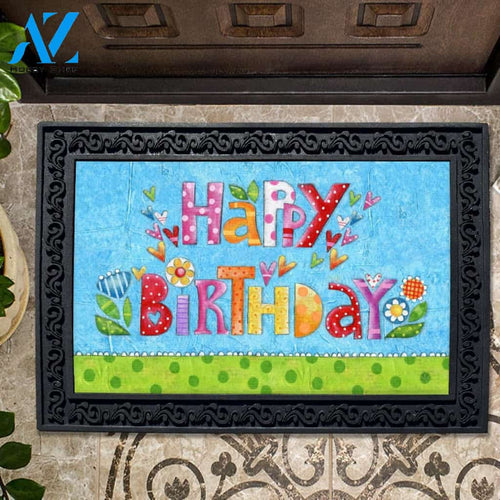 Happy Birthday Doormat - 18" x 30"