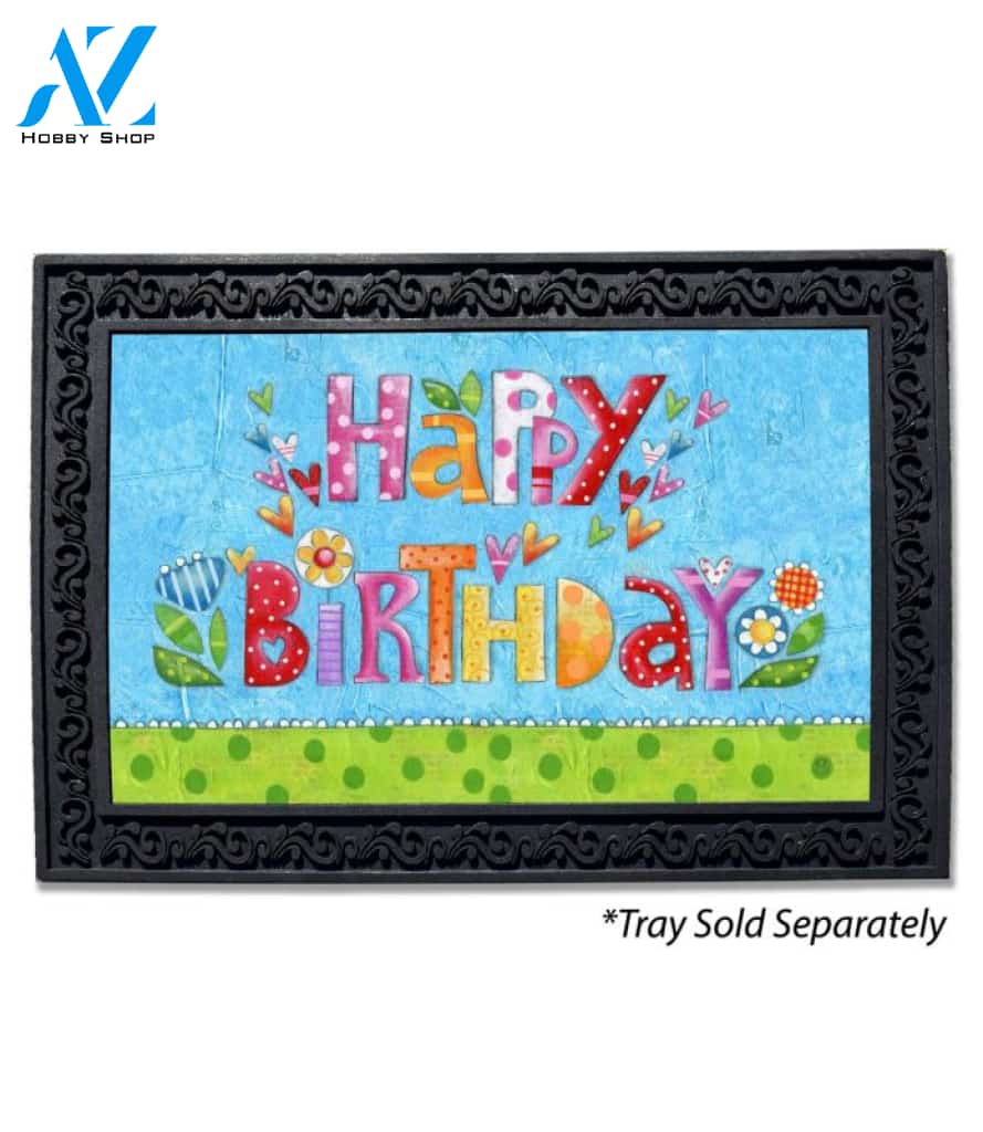 Happy Birthday Doormat - 18" x 30"