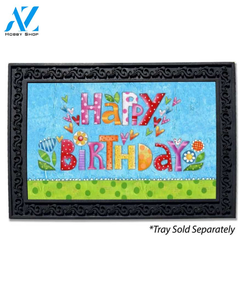 Happy Birthday Doormat - 18" x 30"