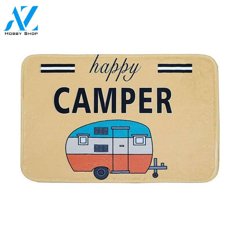 Happy Camper Doormat Welcome Mat House Warming Gift Home Decor Funny Doormat Gift Idea