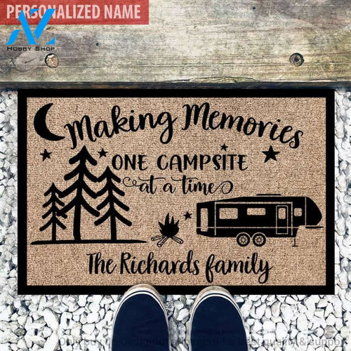 Gift For Camper Personalized Camping Doormats Happy Camper Doormat Making Memory One Campsite Camping Gifts Doormat HG