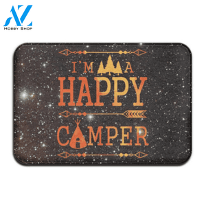 Happy Camper Easy Clean Welcome DoorMat | Felt And Rubber | DO2185