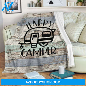 Happy Camper Fleece Blanket