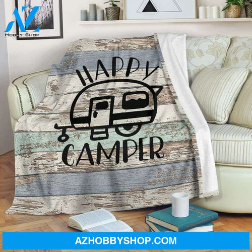 Happy Camper Fleece Blanket