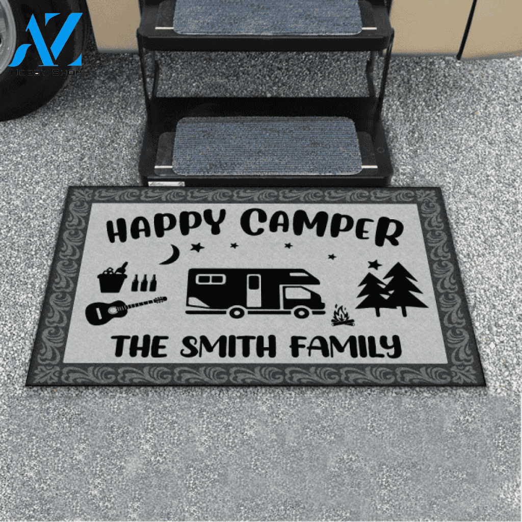 Happy Camper - Personalized Doormat