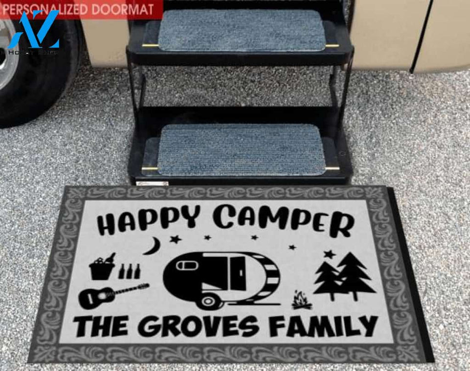 Happy Camper - Personalized Doormat