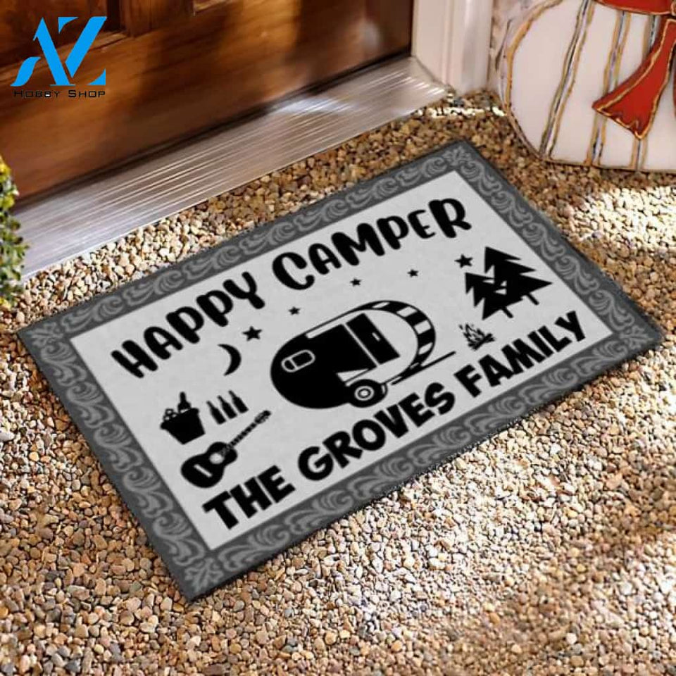 Happy Camper - Personalized Doormat