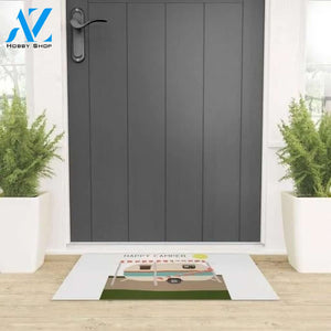Happy Camper Vehicle Doormat Indoor And Outdoor Mat Entrance Rug Sweet Home Decor Housewarming Gift Gift For Vehicle Lovers Gift for Friend Family Birthday New Home