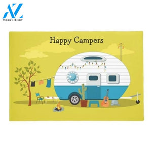 Happy Campers Doormat Welcome Mat Housewarming Gift Home Decor Funny Doormat Gift For Camper Lovers Gift For Friend Birthday Gift