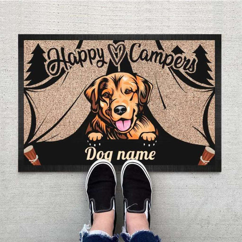 Happy Campers Doormat, Dog Lover Gift, Camping Gift