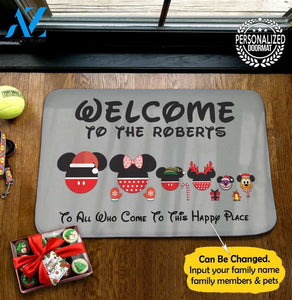 Happy Christmas Personalized Doormat